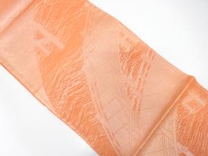 未使用品　紗　橋模様織り出し　全通袋帯